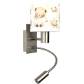 BRILAGI - LED detská flexibilná nástenná lampa BOBO 1xE27/25W/230V + LED/3W matný chróm/biela/medvedíky