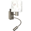 BRILAGI - LED detská flexibilná nástenná lampa BOBO 1xE27/25W/230V + LED/3W matný chróm/biela/zajačiky