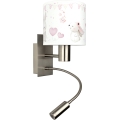 BRILAGI - LED Detská flexibilná nástenná lampa BOBO 1xE27/25W/230V + LED/3W matný chróm/krémová/zajačiky