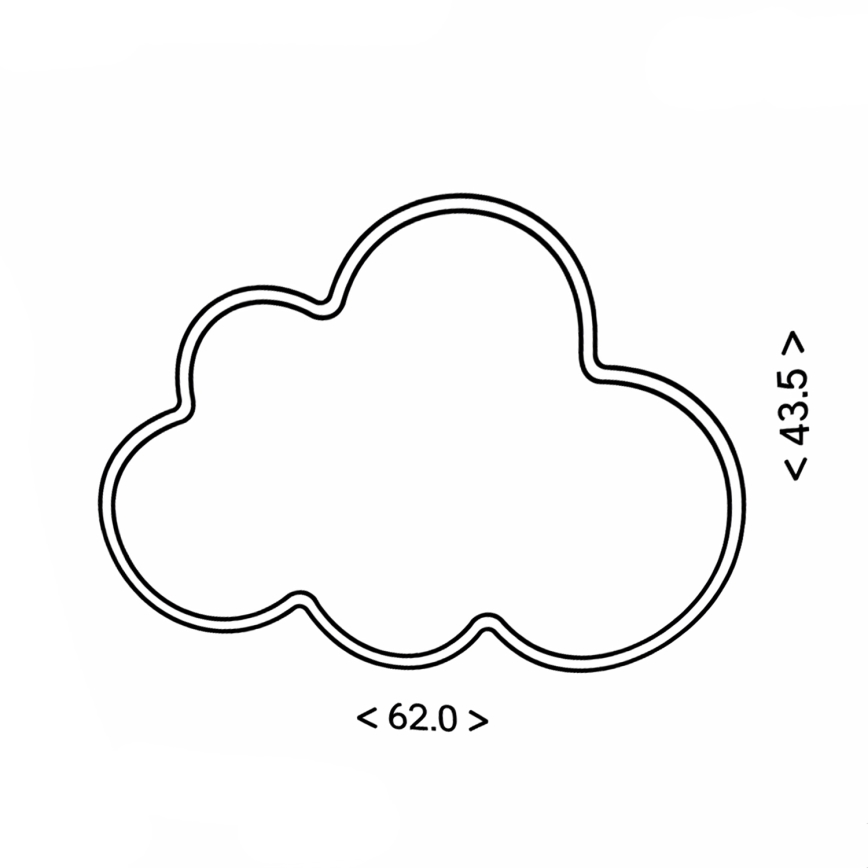 Brilagi - LED detské stropné svietidlo CLOUD LED/54W/230V biele