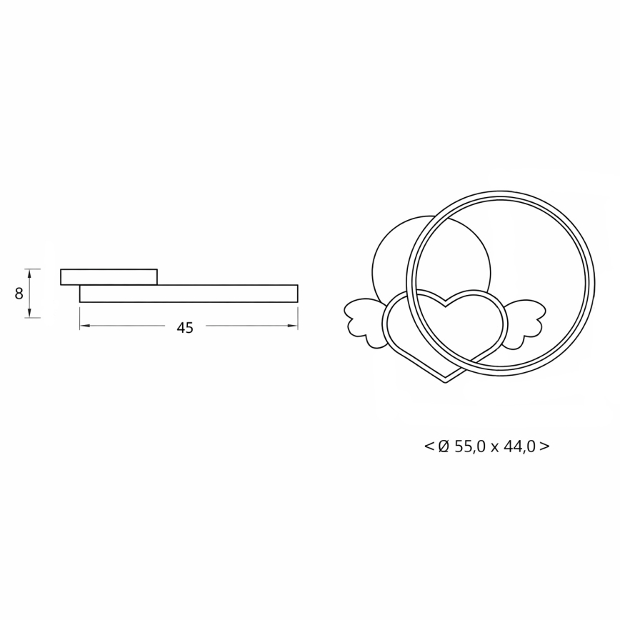 Brilagi - LED Detské stropné svietidlo LOVE LED/48W/230V 3000/4500/6000K modré
