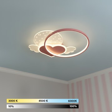 Brilagi - LED detské stropné svietidlo LOVE LED/48W/230V 3000/4500/6000K ružové