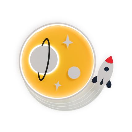 Brilagi - LED detské stropné svietidlo STARSHIP LED/64W/230V 3000/4500/6000K žltá