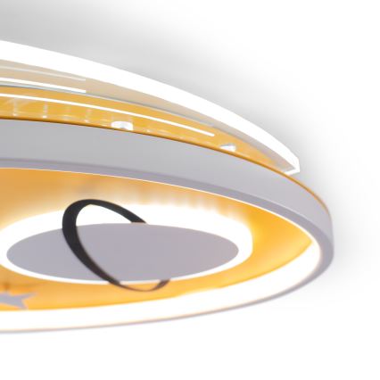 Brilagi -LED Detské stropné svietidlo STARSHIP LED/64W/230V 3000/4500K žltá