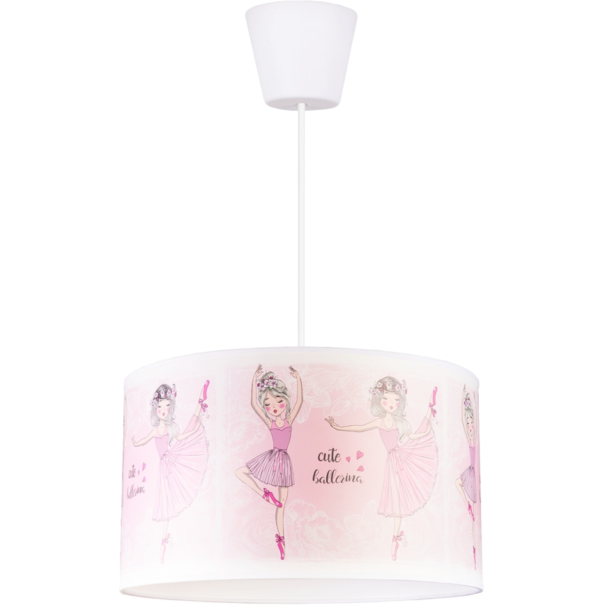 Brilagi - LED detský luster na lankách BOBO 1xE27/60W/230V pr. 35 cm ružová/baletky