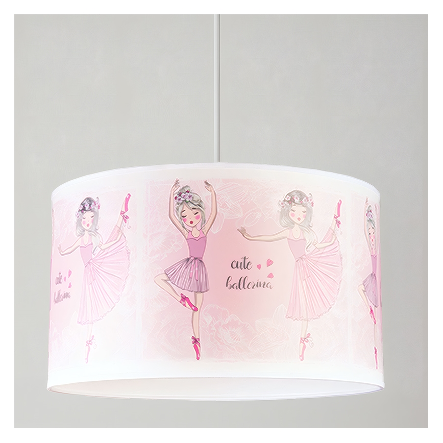 Brilagi - LED detský luster na lankách BOBO 1xE27/60W/230V pr. 35 cm ružová/baletky