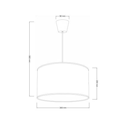 Brilagi - LED detský luster na lanku BOBO 1xE27/60W/230V pr. 35 cm biela/medvedíky