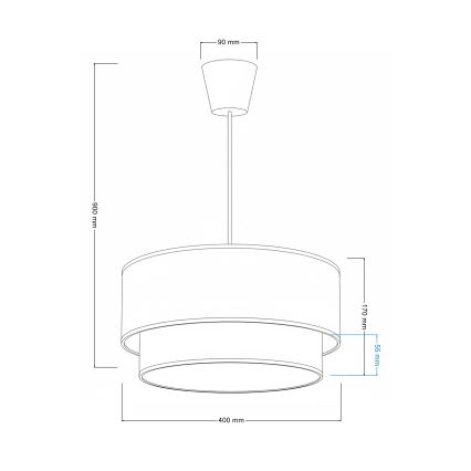 Brilagi - LED detský luster na lanku BOBO 1xE27/60W/230V pr. 40 cm biela/zelená/zvieratká