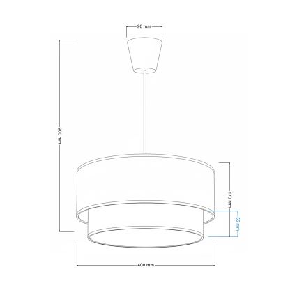 Brilagi - LED Detský luster na lanku BOBO 1xE27/60W/230V priemer 40 cm krémová/modrá/medvedíky
