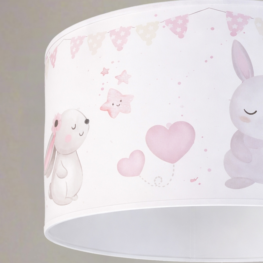 Brilagi - LED detský luster na lanku BOBO 1xE27/60W/230V priemer 35 cm biela/zvieratká
