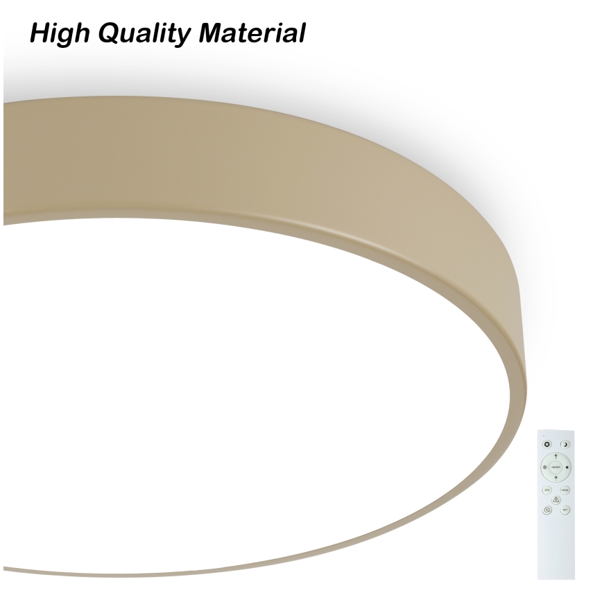 Brilagi - LED Stmievateľná stropná lampa POOL SMART LED/60W/230V 50 cm Wi-Fi Tuya béžová + Diaľkové ovládanie