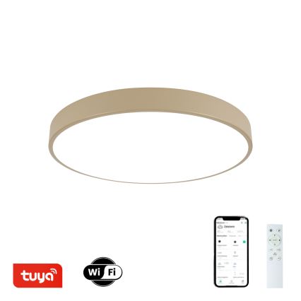 Brilagi - LED Stmievateľná stropná lampa POOL SMART LED/60W/230V 50 cm Wi-Fi Tuya béžová + Diaľkové ovládanie