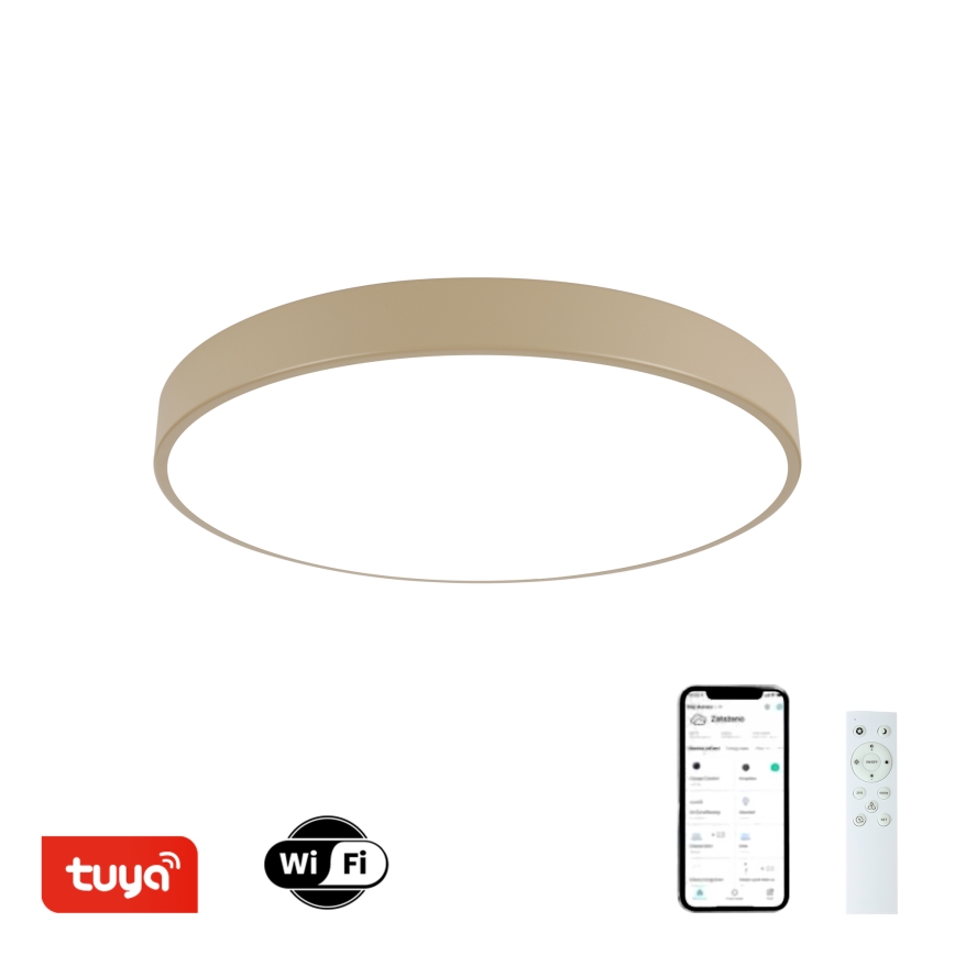 Brilagi - LED Stmievateľná stropná lampa POOL SMART LED/60W/230V 50 cm Wi-Fi Tuya béžová + Diaľkové ovládanie
