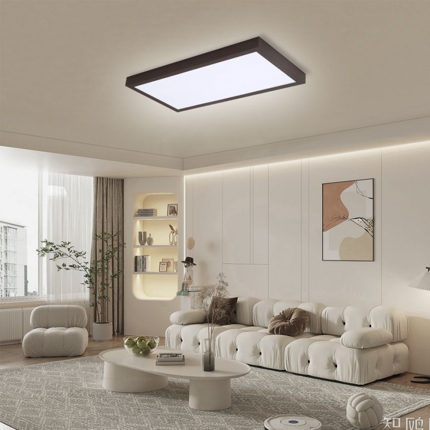 Brilagi - LED Dimmable stropné svietidlo FRAME SMART LED/30W/230V 30x60 cm 3000-6000K IP44 čierna + diaľkové ovládanie