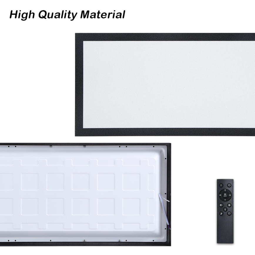 Brilagi - LED Dimmable stropné svietidlo FRAME SMART LED/30W/230V 30x60 cm 3000-6000K IP44 čierna + diaľkové ovládanie