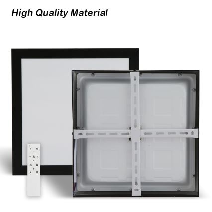 Brilagi - LED Dimmovateľné Stropné Svetlo do Kúpeľne FRAME SMART LED/24W/230V 30x30 cm 3000-6000K IP44 Čierne + Diaľkové Ovládanie
