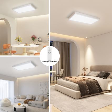 Brilagi - LED Dimmovateľné stropné svietidlo FRAME SMART LED/30W/230V 30x60 cm 3000-6000K IP44 biela + diaľkové ovládanie