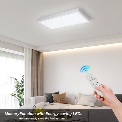 Brilagi - LED Dimmovateľné stropné svietidlo FRAME SMART LED/30W/230V 30x60 cm 3000-6000K IP44 biela + diaľkové ovládanie
