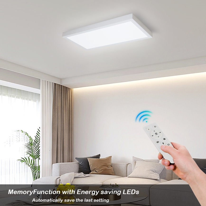Brilagi - LED Dimmovateľné stropné svietidlo FRAME SMART LED/30W/230V 30x60 cm 3000-6000K IP44 biela + diaľkové ovládanie
