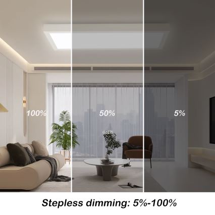 Brilagi - LED Dimmovateľné stropné svietidlo FRAME SMART LED/30W/230V 30x60 cm 3000-6000K IP44 biela + diaľkové ovládanie