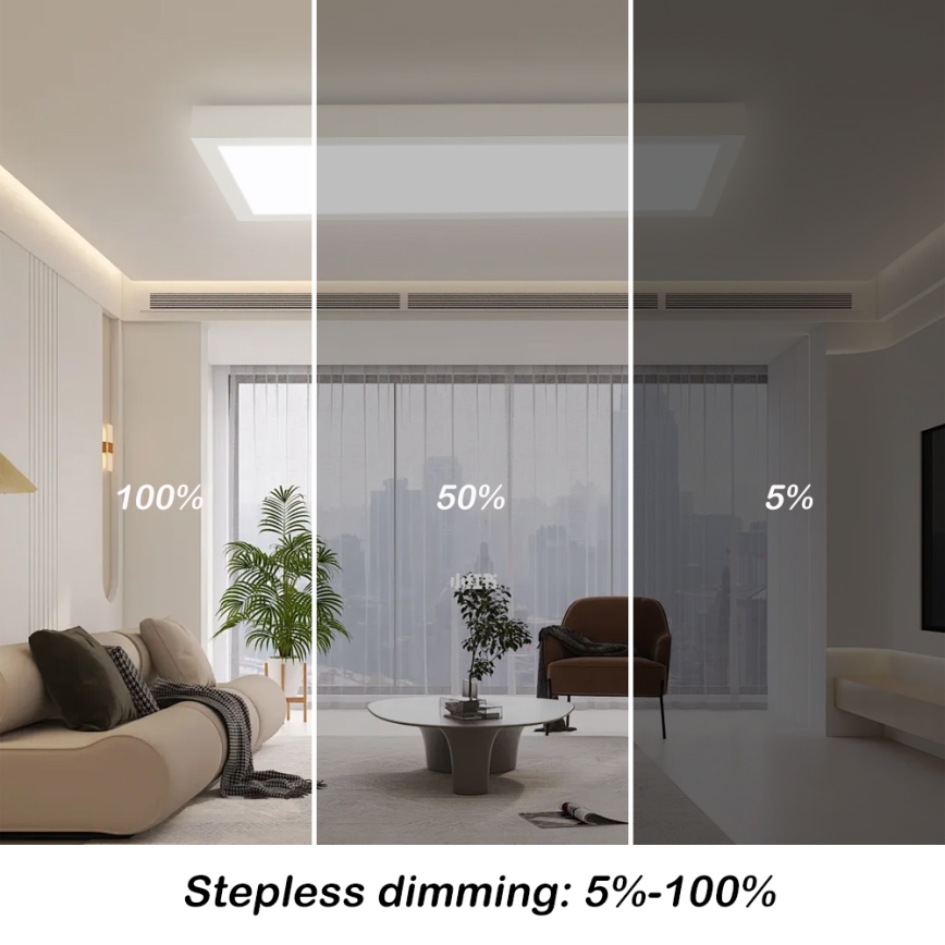 Brilagi - LED Dimmovateľné stropné svietidlo FRAME SMART LED/30W/230V 30x60 cm 3000-6000K IP44 biela + diaľkové ovládanie