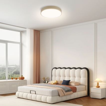 Brilagi - LED stmievateľná stropná lampa POOL LED/36W/230V 3000-6000K priemer 30 cm béžová + diaľkové ovládanie