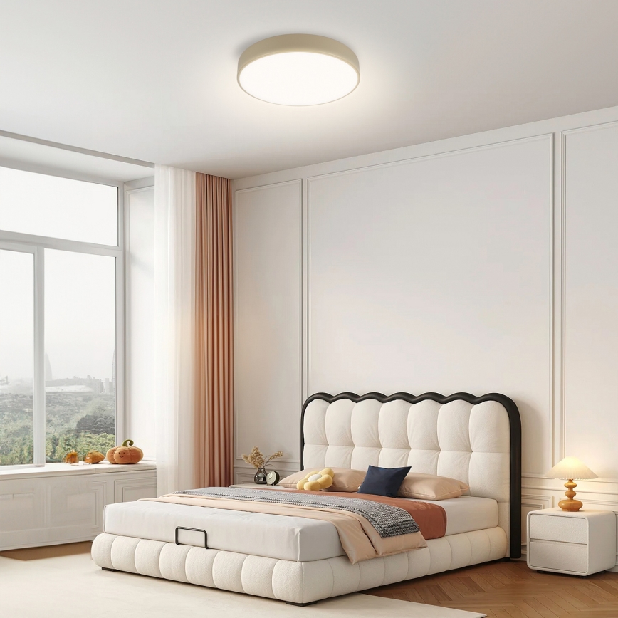 Brilagi - LED stmievateľná stropná lampa POOL LED/36W/230V 3000-6000K priemer 30 cm béžová + diaľkové ovládanie