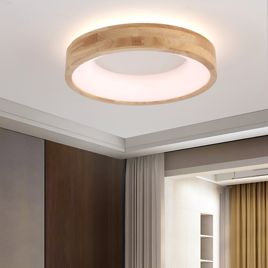 Brilagi - LED stropné svietidlo FALCON WOOD LED/30W/230V 3000/4000/6000K, priemer 45 cm, drevené prevedenie