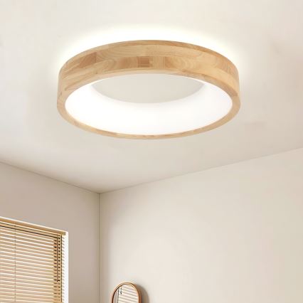 Brilagi - LED stropné svietidlo FALCON WOOD LED/30W/230V 3000/4000/6000K, priemer 45 cm, drevené prevedenie