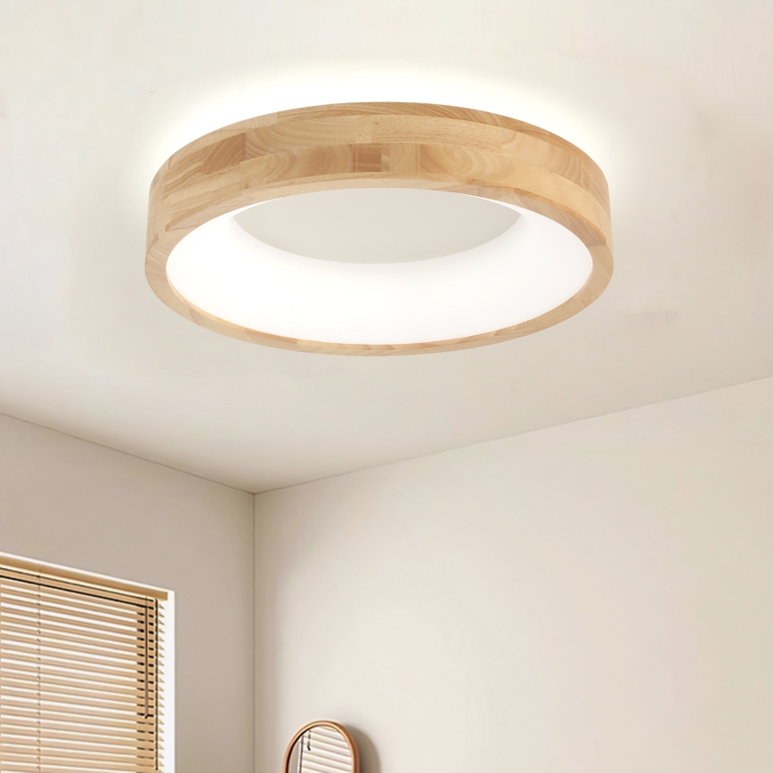 Brilagi - LED stropné svietidlo FALCON WOOD LED/30W/230V 3000/4000/6000K, priemer 45 cm, drevené prevedenie