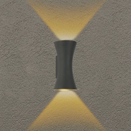 Brilagi - LED Exteriérové nástenné osvetlenie BICON LED/10W/230V antracit IP44