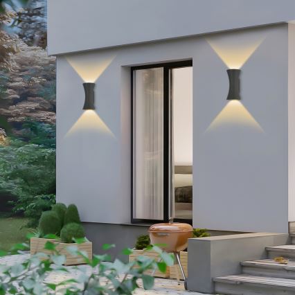 Brilagi - LED Exteriérové nástenné osvetlenie BICON LED/10W/230V antracit IP44
