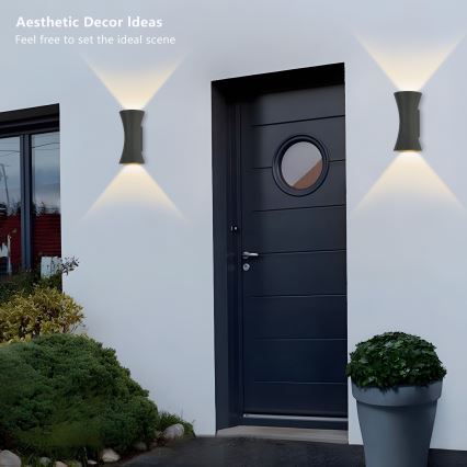 Brilagi - LED Exteriérové nástenné osvetlenie BICON LED/10W/230V antracit IP44