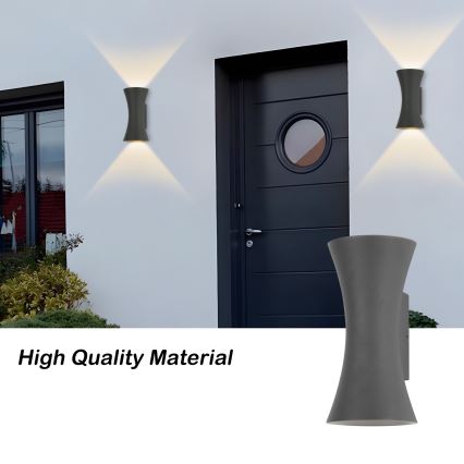 Brilagi - LED Exteriérové nástenné osvetlenie BICON LED/10W/230V antracit IP44