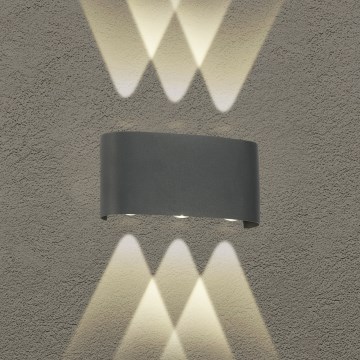 Brilagi - LED Exteriérové nástenné svietidlo FLAREBOX LED/6W/230V antracit IP65