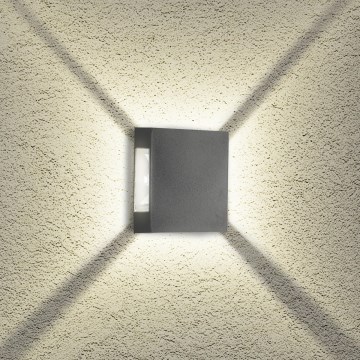 Brilagi - LED exteriérové nástenné svietidlo QUADRAY LED/4W/230V antracitové IP65