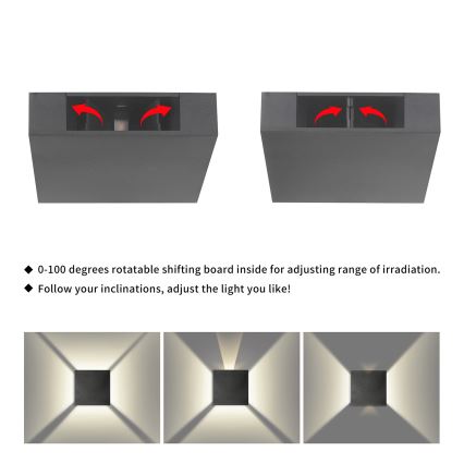 Brilagi - LED exteriérové nástenné svietidlo QUADRAY LED/4W/230V antracitové IP65