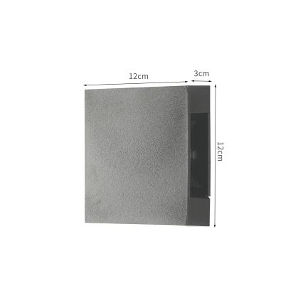 Brilagi - LED exteriérové nástenné svietidlo QUADRAY LED/4W/230V antracitové IP65