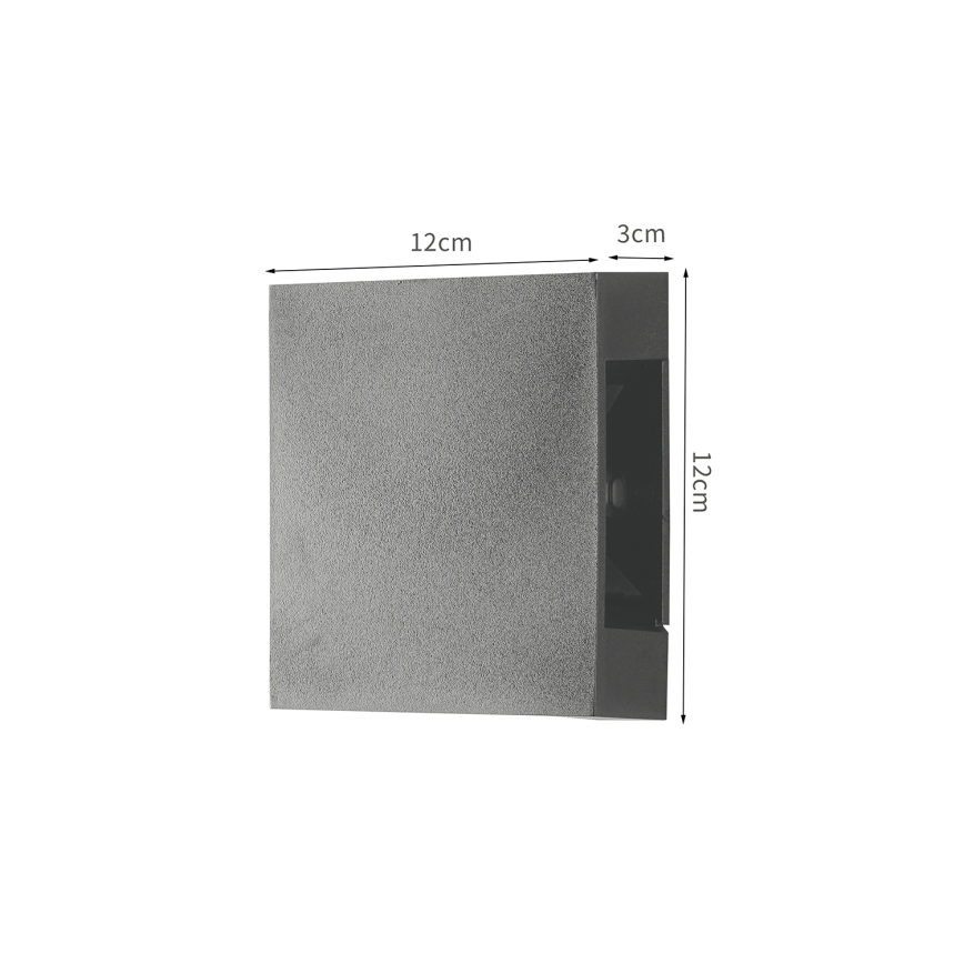 Brilagi - LED exteriérové nástenné svietidlo QUADRAY LED/4W/230V antracitové IP65