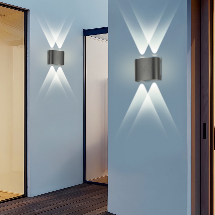Brilagi - LED Externá nástenná lampa FLAREBOX LED/4W/230V antracit IP65