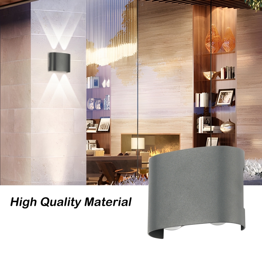 Brilagi - LED Externá nástenná lampa FLAREBOX LED/4W/230V antracit IP65