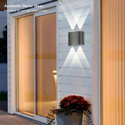 Brilagi - LED Externá nástenná lampa FLAREBOX LED/4W/230V antracit IP65