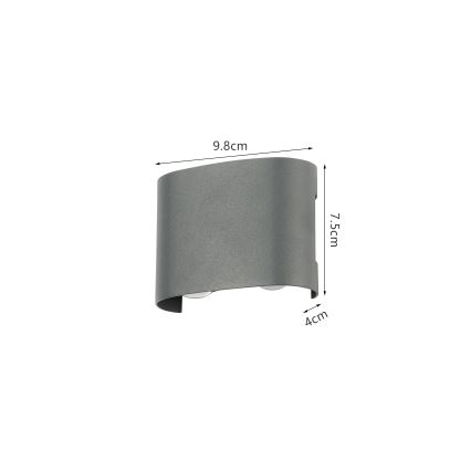 Brilagi - LED Externá nástenná lampa FLAREBOX LED/4W/230V antracit IP65