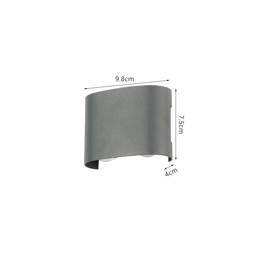 Brilagi - LED Externá nástenná lampa FLAREBOX LED/4W/230V antracit IP65