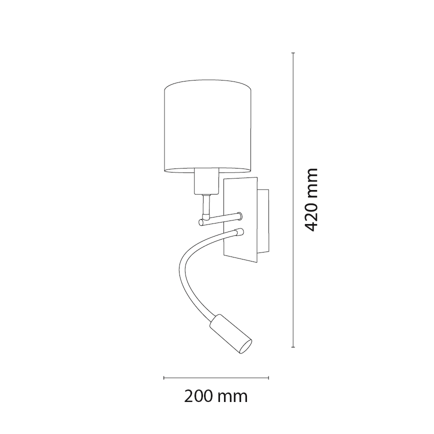 BRILAGI - LED detská flexibilná nástenná lampa BOBO 1xE27/25W/230V + LED/3W čierna/biela/s motívom jednorožcov