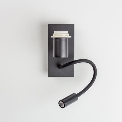BRILAGI - LED Detská flexibilná nástenná lampa BOBO 1xE27/25W/230V + LED/3W čierna/biela/zajačiky