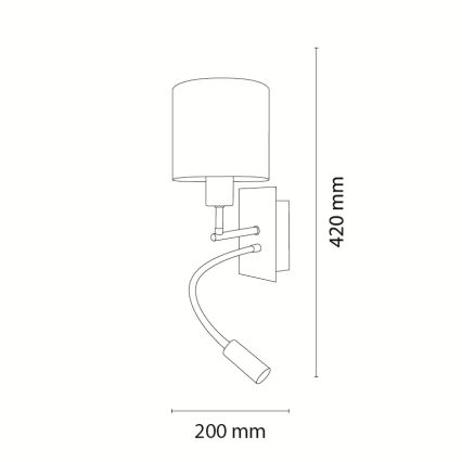 BRILAGI - LED detská flexibilná nástenná lampa BOBO 1xE27/25W/230V + LED/3W čierna/krémová/zajačiky