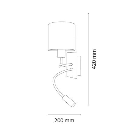 BRILAGI - LED detská flexibilná nástenná lampa BOBO 1xE27/25W/230V + LED/3W matný chróm/biela/zvieratká