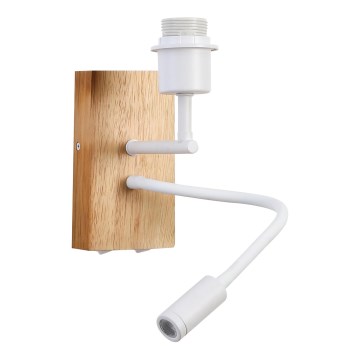 Brilagi - LED Flexibilná nástenná lampa 1xE27/25W/230V + LED/3W dub/biela