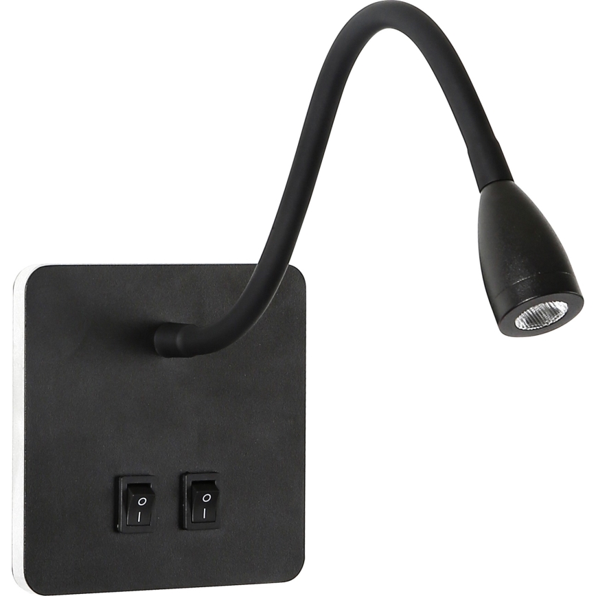 Brilagi - LED Flexibilná nástenná lampa MAYA Double LED/4W/230V + LED/3W čierna